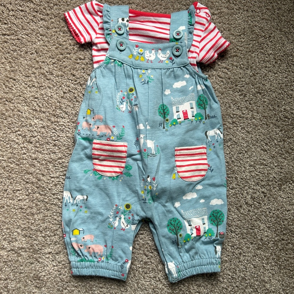 Baby Boden Farm Overall Set